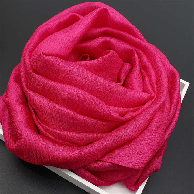youhan fashion women scarf pure color luxury brand scraf female shawl ladies scarves travel beach pashmina shawl foulard color12