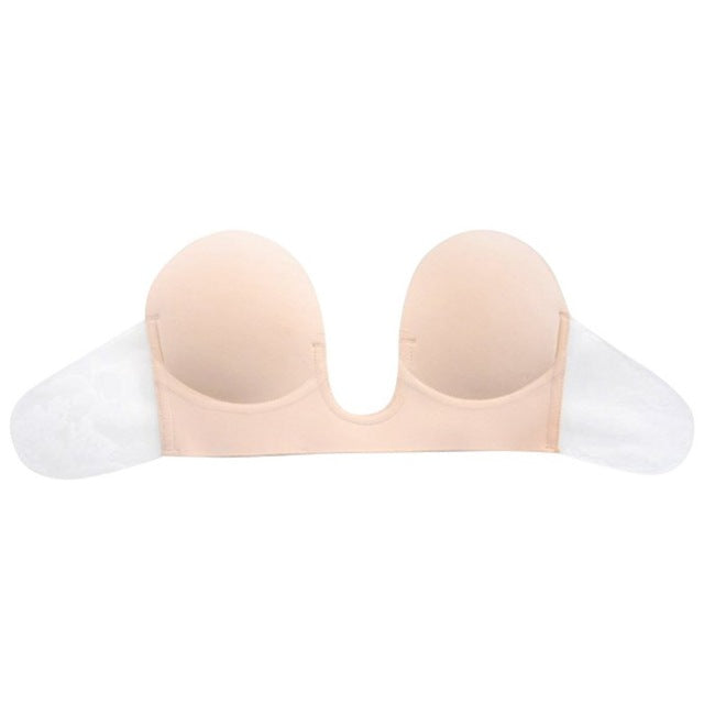 sexy push new up bras  women wedding party dress bra deep v invisible chest stickers strapless bra invisible bra