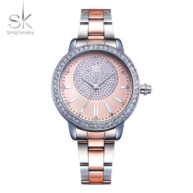rose gold watch women quartz watches ladies top brand crystal luxury female wrist watch girl clock relogio feminino 11k0075l01sk