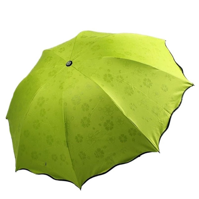 women rain umbrella folding female umbrellas handle comfortable strongly brand for princess green