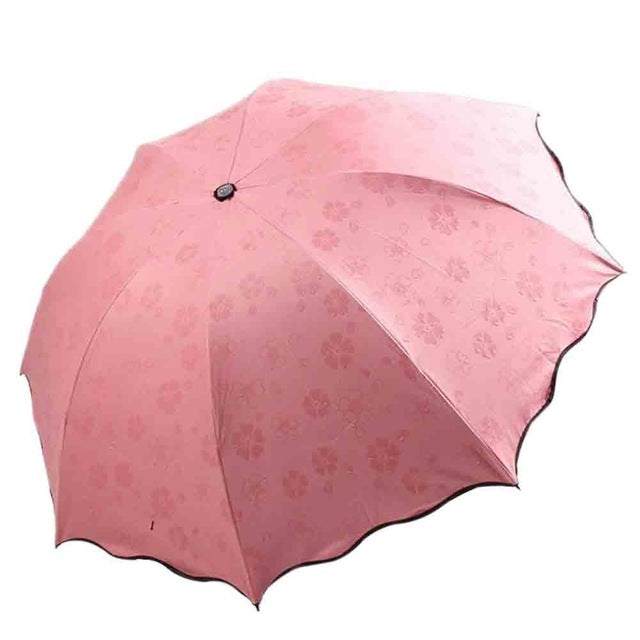 women rain umbrella folding female umbrellas handle comfortable strongly brand for princess pink