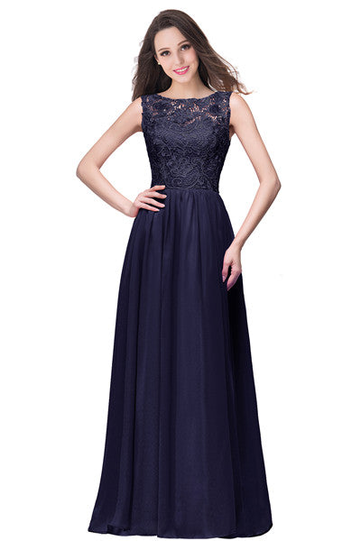 in stock 2018 a line royal blue long bodice chiffon elegant evening dress vestido de festa longo evening dresses party gown