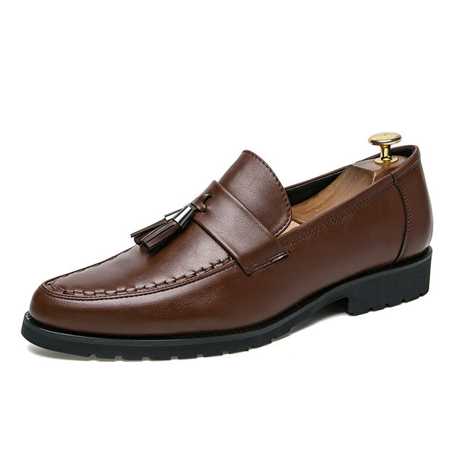 italian tassel business men shoes leather elegant formal dress flats designer office footwear luxury brand oxford shoes for men