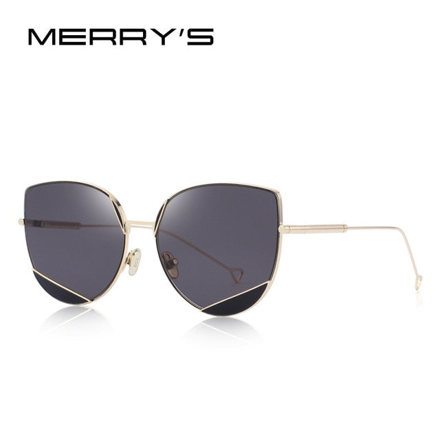merry's design women classic fashion cat eye sunglasses uv400 protection c01 black