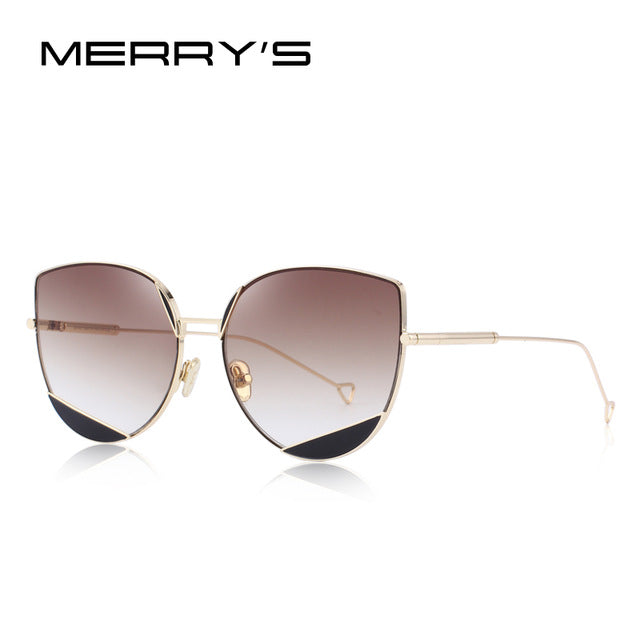 merry's design women classic fashion cat eye sunglasses uv400 protection c05 brown