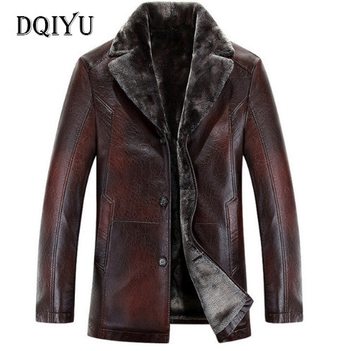 men leather jackets new arrival winter brand plus velvet thick warm casual mens leather jackets