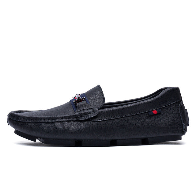 alcubieree high quality genuine leather men loafers men's slip on 3 black styles driving shoes men moccasin gommino boat shoes