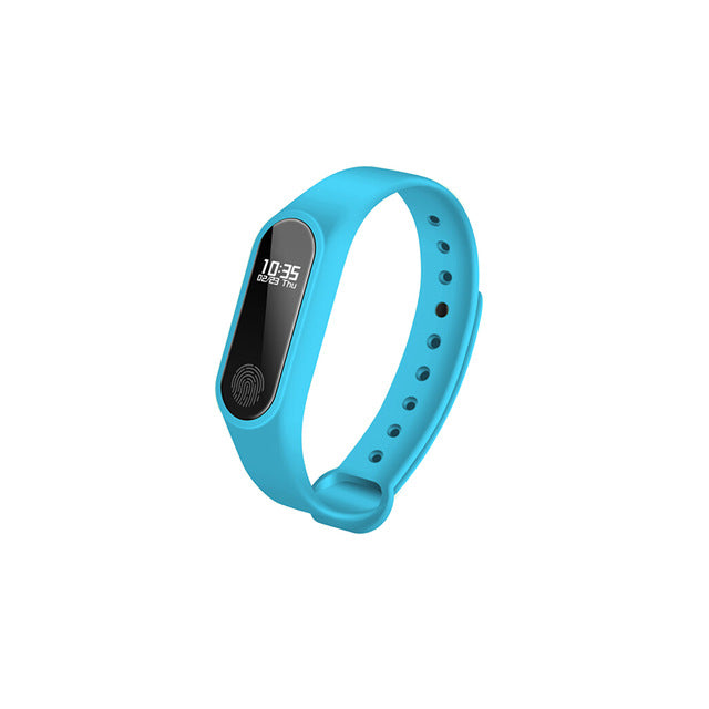 ip67 smart wristband smart watch oled touch screen bt 4.0 bracelet fitness tracker heart rate / sleep monitoring pedometer blue