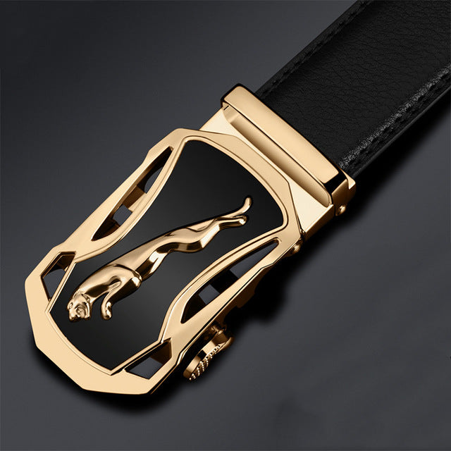 famous brand belts for men cowskin genuine luxury leather men's belts strap male metal automatic buckle leather belt men 130cm