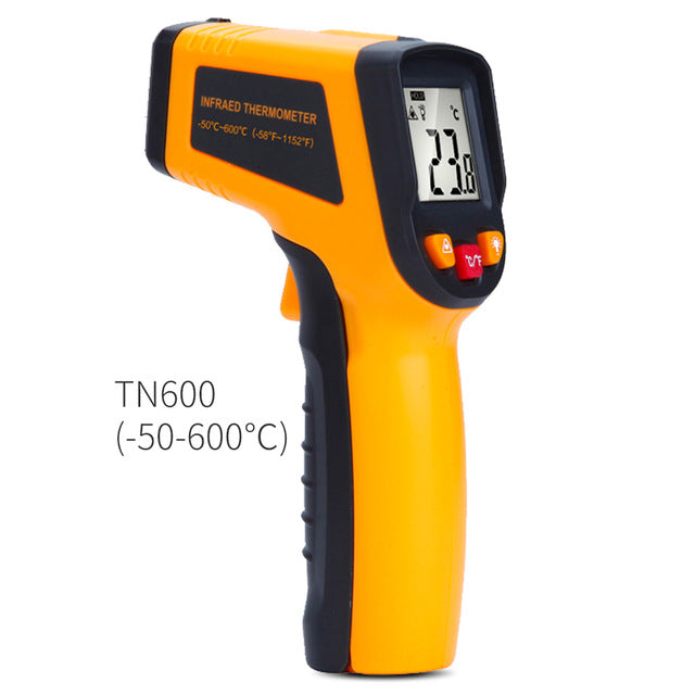 handheld digital non contact infrared thermometer -50-400/600 degree celsius laser lcd display ir infrared measurement gun tn600 degree celsius