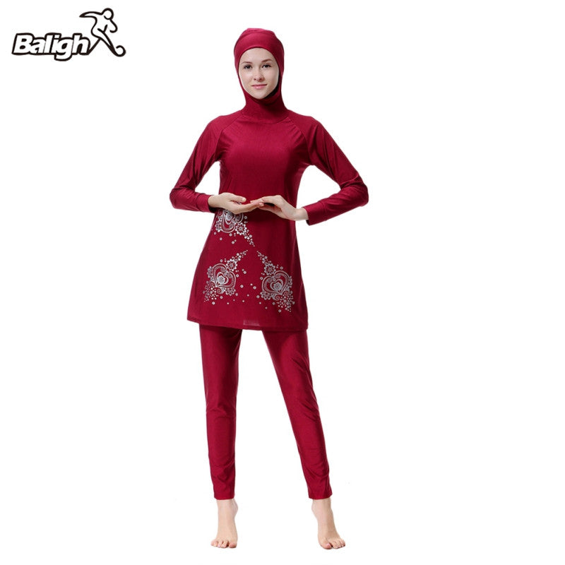 balight modest muslim swimwear hajib islamic swimsuit for women  full cover conservative burkinis swim wear plus size