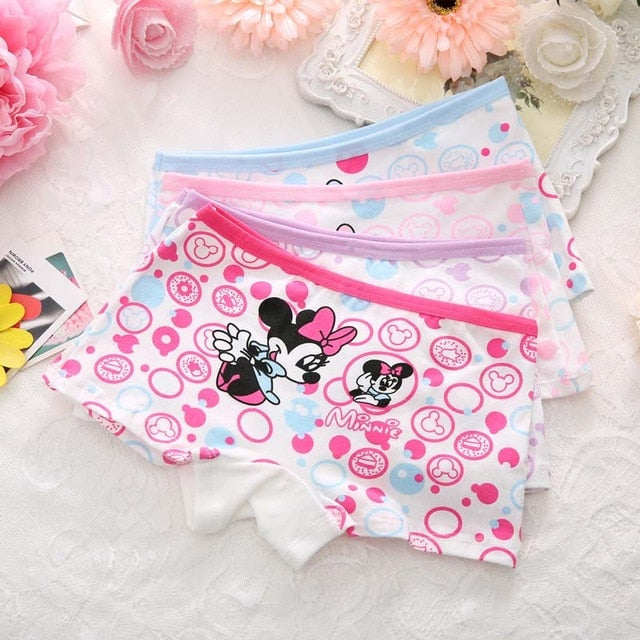 4pcs/lot new fashion kids panties girls' briefs female child underwear lovely cartoon panties children clothing