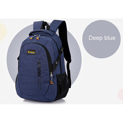 unisex school bag waterproof nylon brand new schoolbag business men women backpack polyester bag shoulder bags computer packsack deep blue