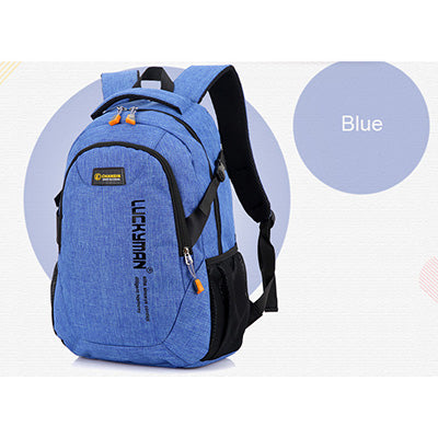 unisex school bag waterproof nylon brand new schoolbag business men women backpack polyester bag shoulder bags computer packsack blue