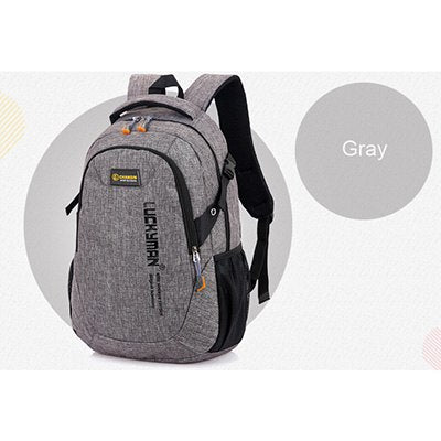 unisex school bag waterproof nylon brand new schoolbag business men women backpack polyester bag shoulder bags computer packsack gray