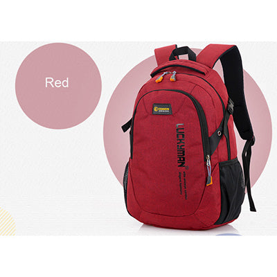unisex school bag waterproof nylon brand new schoolbag business men women backpack polyester bag shoulder bags computer packsack red