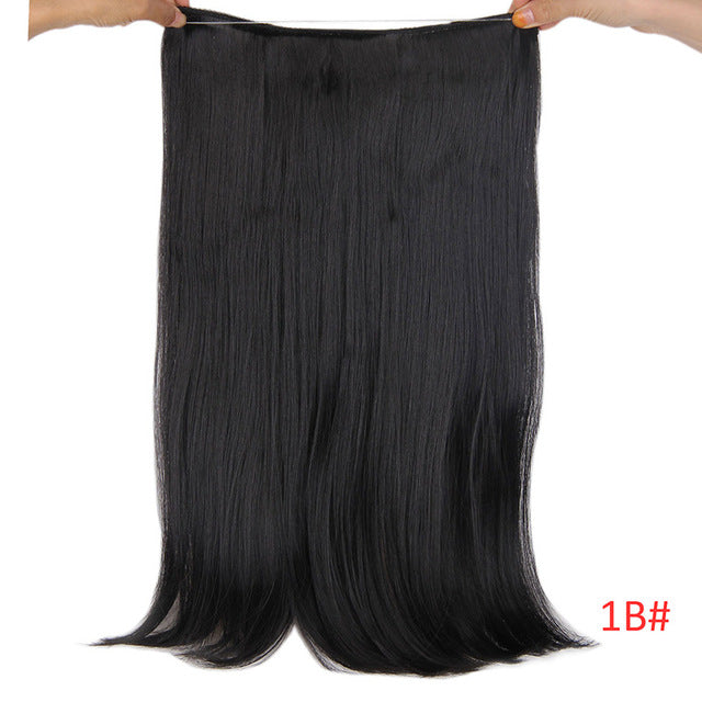 long synthetic hair heat resistant hairpiece fish line straight hair extensions secret invisible hairpieces #350 / 20inches
