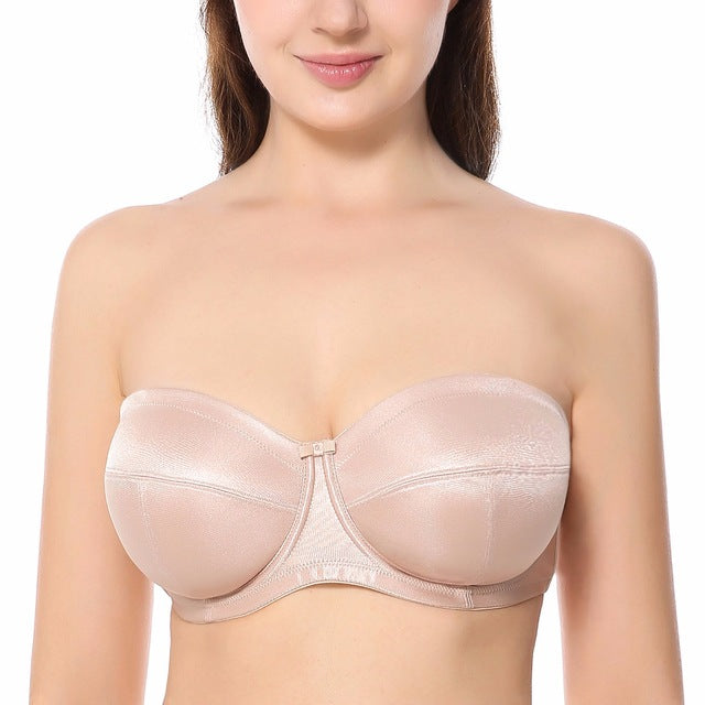 women's underwire no padding ultra support convertible strapless bra