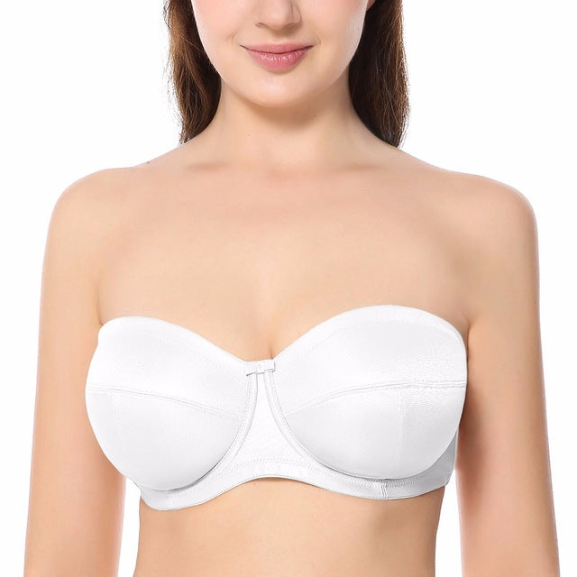 women's underwire no padding ultra support convertible strapless bra