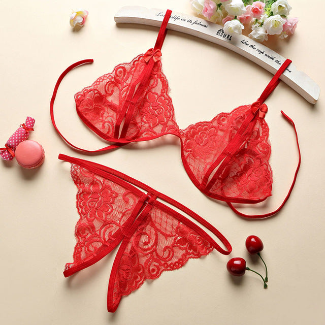 8 color women hot erotic sexy lingerie open bra crotch porno lace transparent underwear baby doll sexy lingerie langeri lenceria red