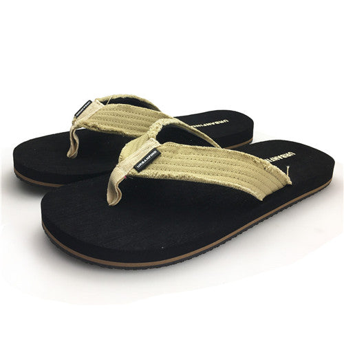 urbanfind canvas band man casual slippers summer shoes size 41-46 black / brown colors man fashion flip flops