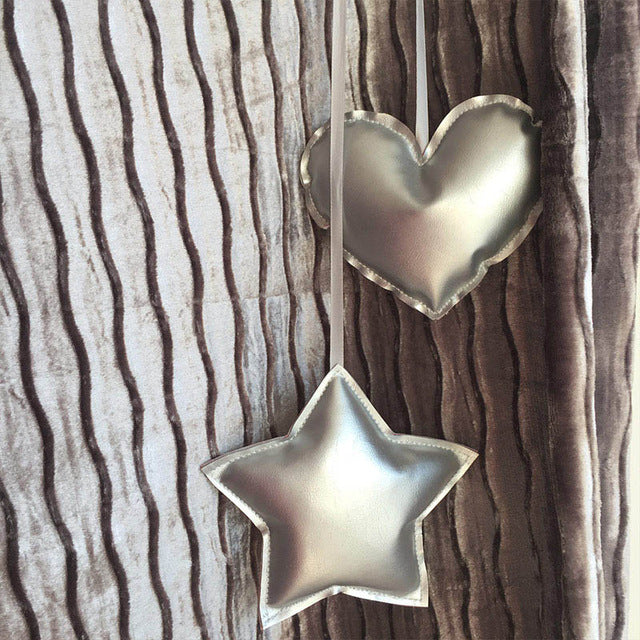 14cm kawaii gold/pink/silver heart shape pillow soft star stuffed toy baby dolls gift silver