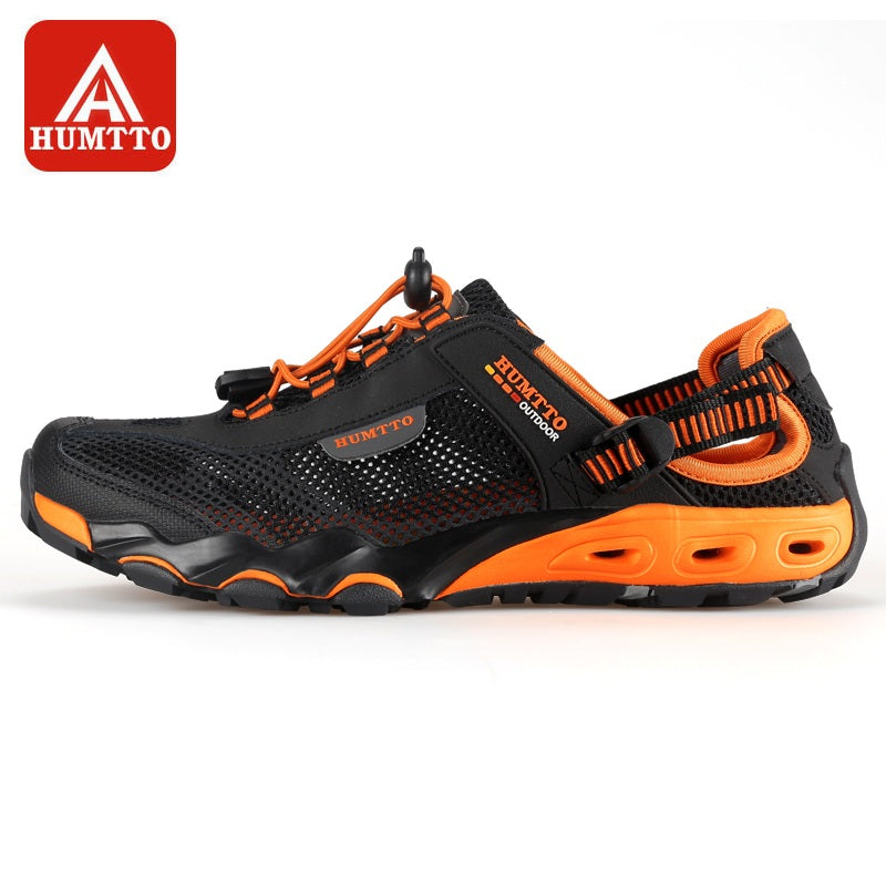 humtto men's upstream shoes outdoor trekking wading aqua shoes breathable mesh quick drying waterproof sneakers