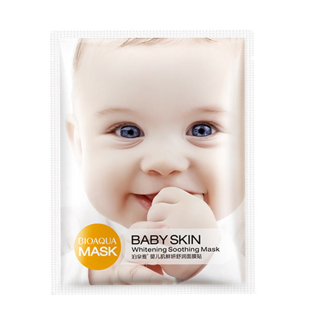 bioaqua 5pcs /set baby skin facial mask smooth moisturizing whitening wrapped mask oil control mask skin care yellow
