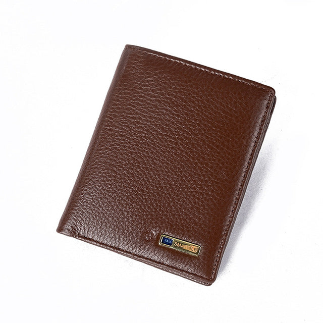 bluetooth smart wallet men leather genuine anti lost intelligent bluetooth purse male card holders carteira brown
