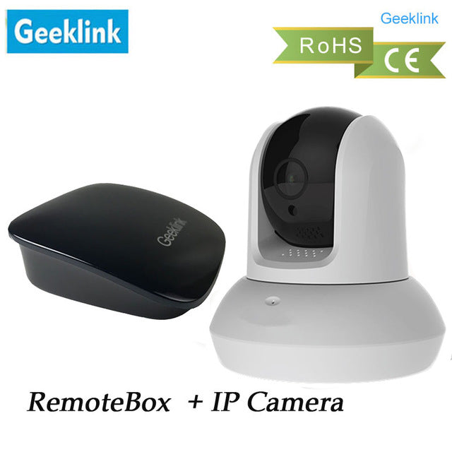 geeklink wifi wireless remote smart home ipcamera 1080p security alarm,network rotate defender hd cctv works thinker remotebox 3s and camera
