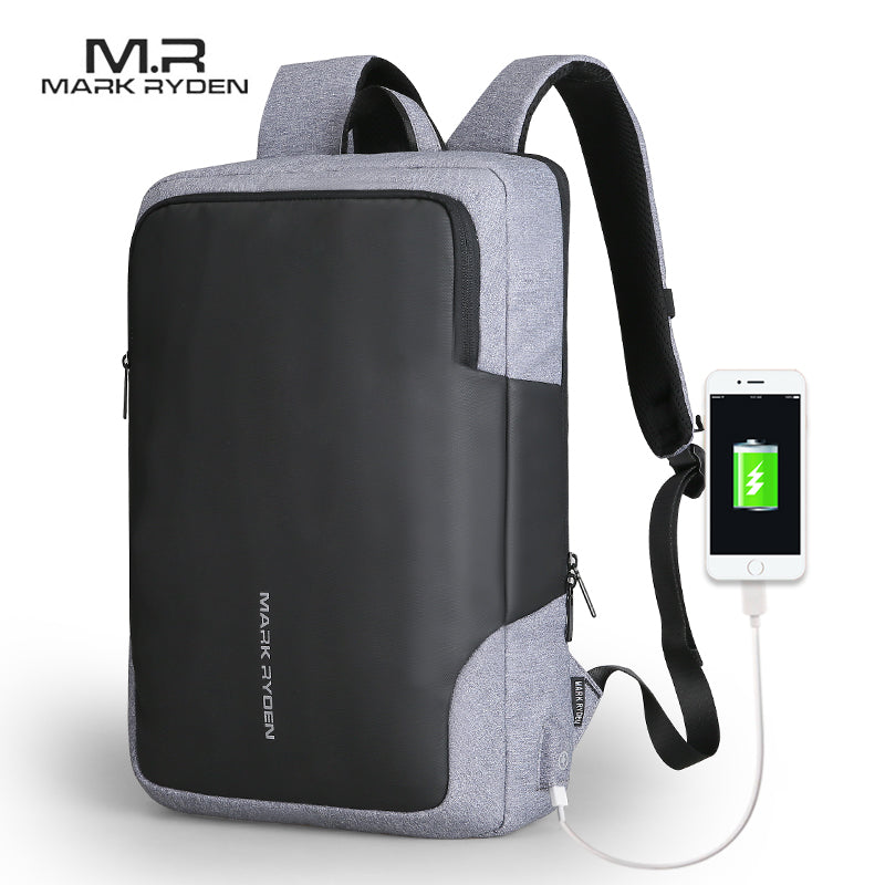 mark ryden men backpack business multifunctional usb recharging 15 inch laptop backpack water resistant backpack