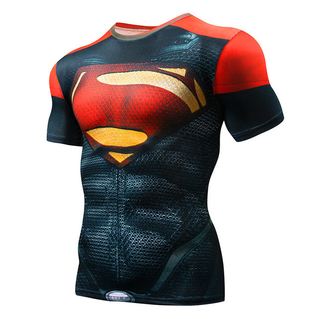 marvel superhero compression shirt men women cycling base layers bicycle short sleeve shirt highly breathbale underwear jersey