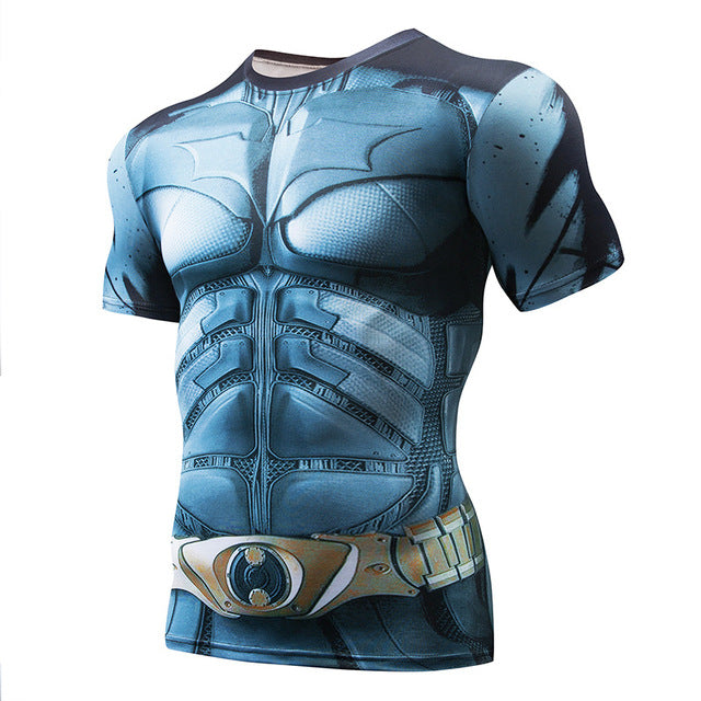 marvel superhero compression shirt men women cycling base layers bicycle short sleeve shirt highly breathbale underwear jersey