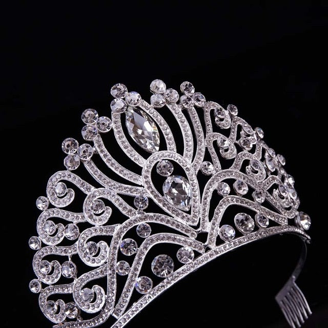 hot fashion tiara hair accessories silver / white