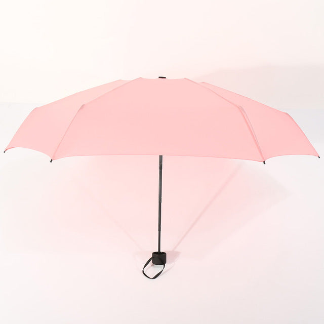 180g small fashion folding umbrella rain women gift men mini pocket parasol girls anti-uv waterproof portable travel  umbrellas pink