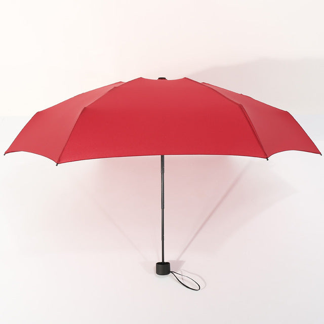 180g small fashion folding umbrella rain women gift men mini pocket parasol girls anti-uv waterproof portable travel  umbrellas burgundy