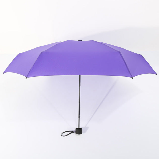180g small fashion folding umbrella rain women gift men mini pocket parasol girls anti-uv waterproof portable travel  umbrellas purple