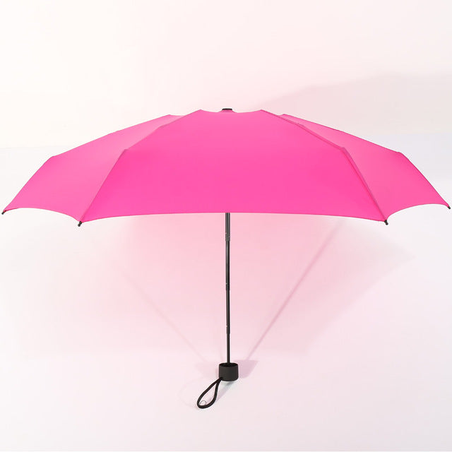 180g small fashion folding umbrella rain women gift men mini pocket parasol girls anti-uv waterproof portable travel  umbrellas rose red