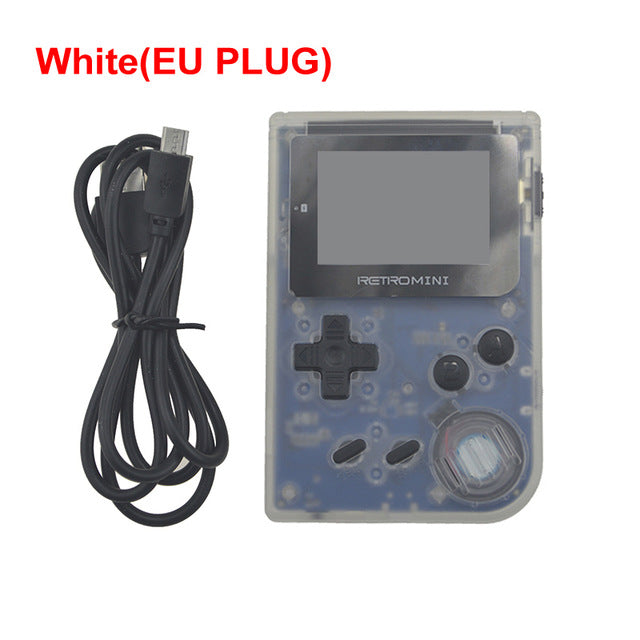 mini handheld game players retro game console 32 bit portable built-in 40 classic games with standard 3.5mm earphone white eu plug