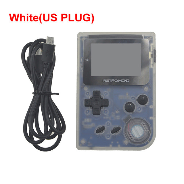 mini handheld game players retro game console 32 bit portable built-in 40 classic games with standard 3.5mm earphone white us plug