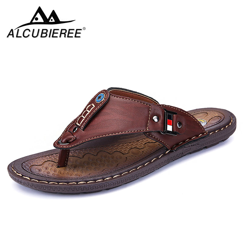 alcubieree branded men's casual shoes made of leather sports shoes for men slippers for slats summer shoes