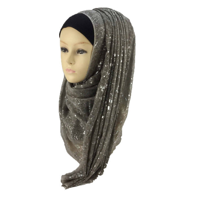 new muslim bronzing viscose fashion muslim scarf muslim hijab scarf islamic muslim headscarf color 2