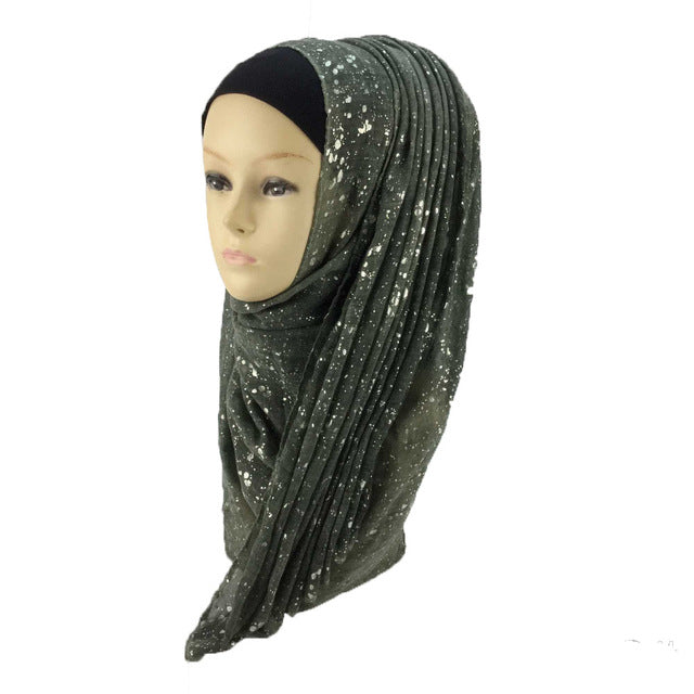 new muslim bronzing viscose fashion muslim scarf muslim hijab scarf islamic muslim headscarf color 3