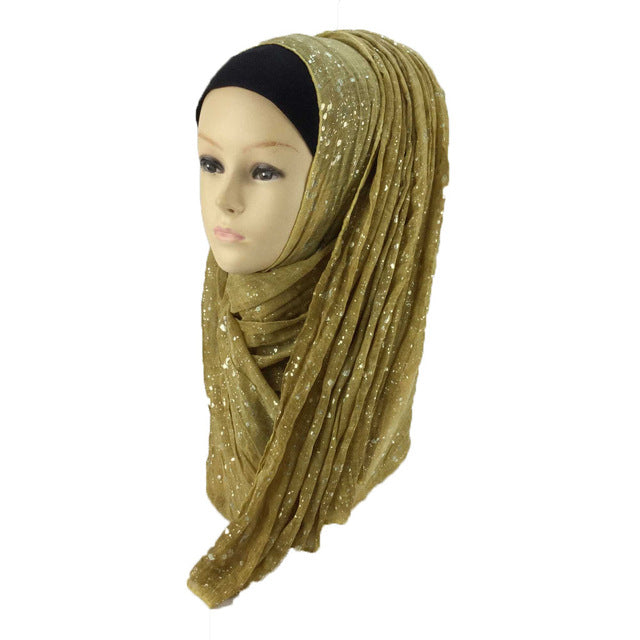 new muslim bronzing viscose fashion muslim scarf muslim hijab scarf islamic muslim headscarf color 4