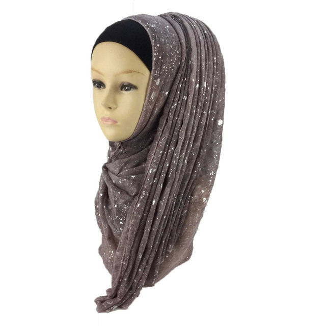 new muslim bronzing viscose fashion muslim scarf muslim hijab scarf islamic muslim headscarf color 8