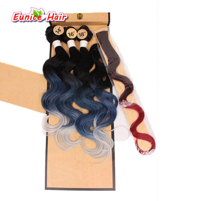jet black color 1 single brown hair weft cosplay hair style cheap free shipping 1 bundle closure 1 piece clips women hairpiece #3 / 18inches