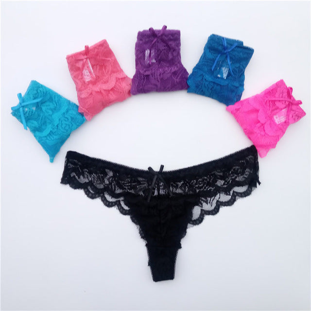 women sexy g-string thongs solid cotton underwear transparent lnvisible bow lingerie knickers hot lace panties women lace thongs