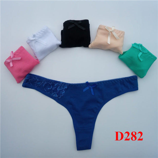 women sexy g-string thongs solid cotton underwear transparent lnvisible bow lingerie knickers hot lace panties women lace thongs