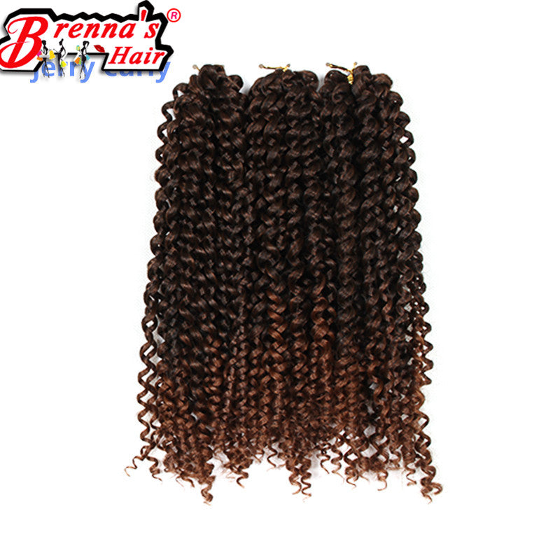 ombre burgundy/30 hair synthetic kinky curly crochet braids 10inch natural soft 3x eunice braiding hair extension 3 pieces/lot