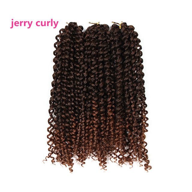 ombre burgundy/30 hair synthetic kinky curly crochet braids 10inch natural soft 3x eunice braiding hair extension 3 pieces/lot #10 / 10inches